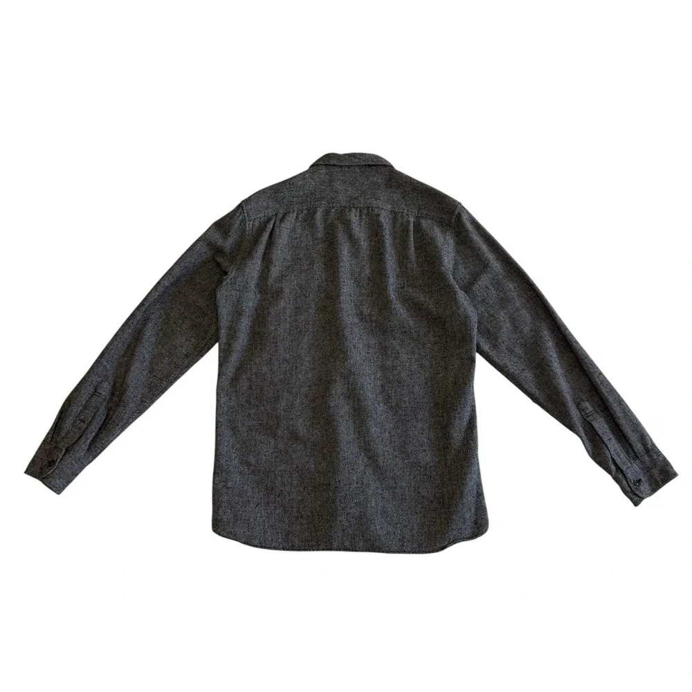 J. Crew Jeans J6129 Wool Blend Grey Button Up Men‎ Long Sleeve Shirt Sz M #467